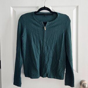 J. Crew Factory - Emerald Green Zip Cardigan
